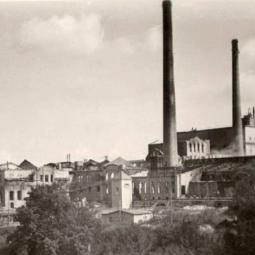 Purustatud tselluloosivabrik augustis 1941